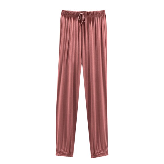 Efsteb Womens Wide Leg Sweatpants Elastic Waist Baggy Pants Loose Wide leg Pants Casual Solid Color Sweatpants Trousers Pants for Women Comfortable Pants for Women Trousers Pink M