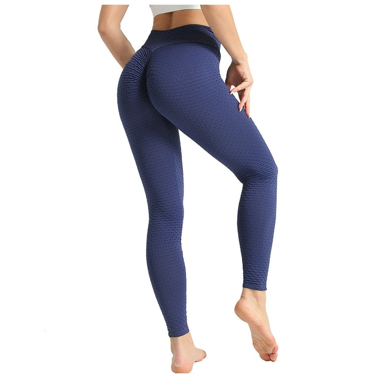 Efsteb Yoga Pants Women High Waist Fitness Athletic Sport Leggings Tummy  Control Leggings Booty Lift Pant Hip Lifting Exercise Running Yoga Pants  Blue