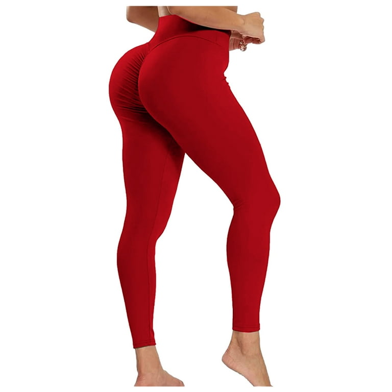 Efsteb Yoga Pants Women Tummy Control Leggings Fitness Booty Lift Pant  Sport Leggings Athletic Pure Hip Stretch Running Five Points Yoga Pants  with