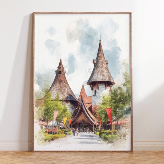 Efteling Theme Park Netherlands Fairytale Storybook Wall Art Unframed Paper Print