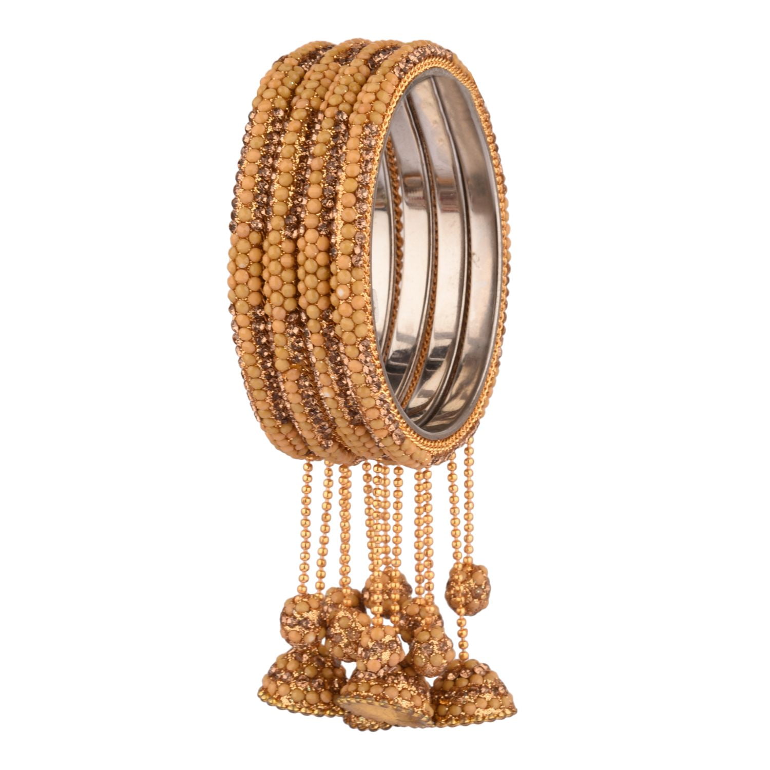 Efulgenz Indian Boho Bracelet Set - Antique Oxidized Bangles With Rhinestones & Crystals | Multiple Styles & Sizes 1 thumbnail image