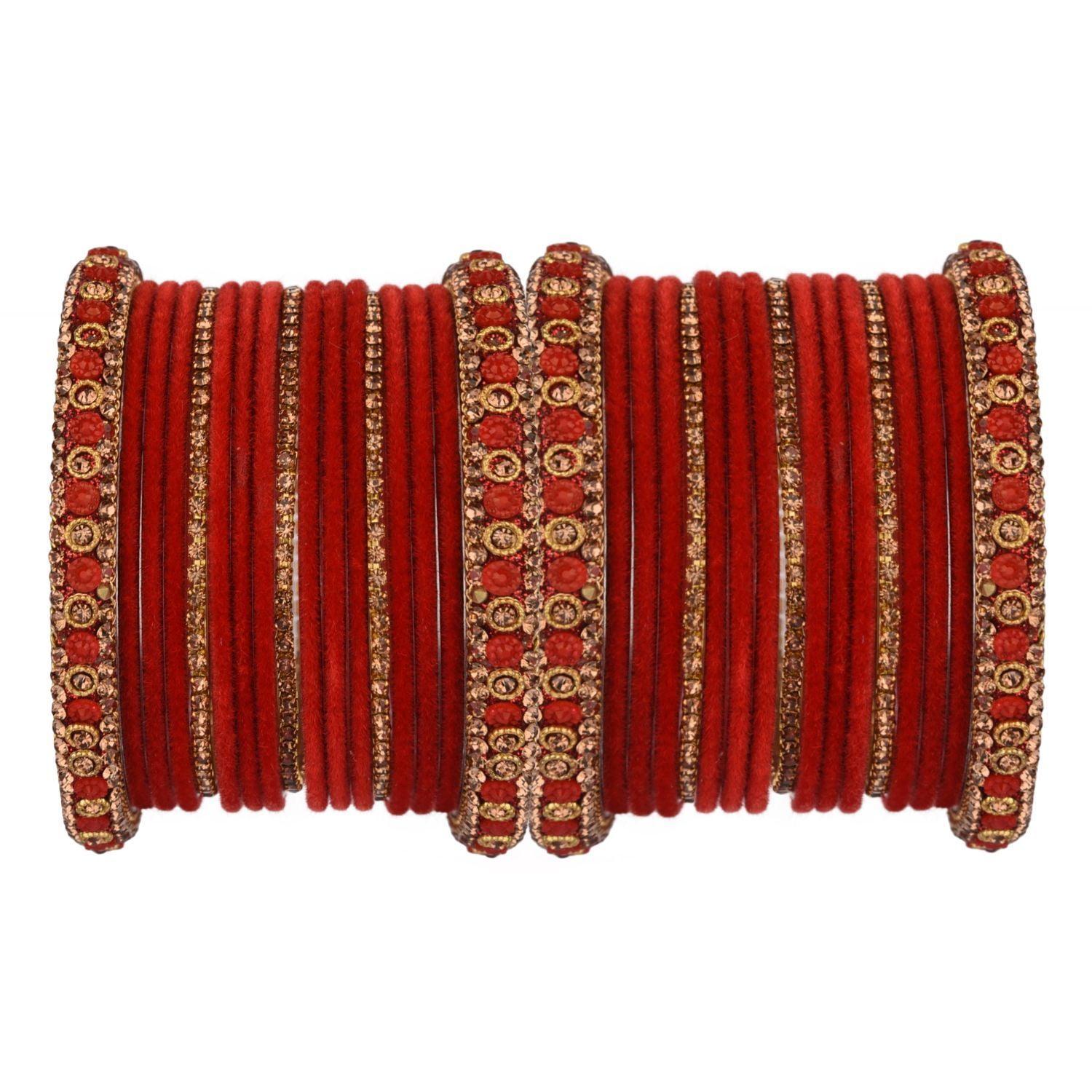 Efulgenz Red Bangles Indian Wedding Bridal Bracelet Rhinestone CZ Crystal Velvet Bangle Boho Acrylic Bracelet Jewelry for Women Size 2.4 Women s