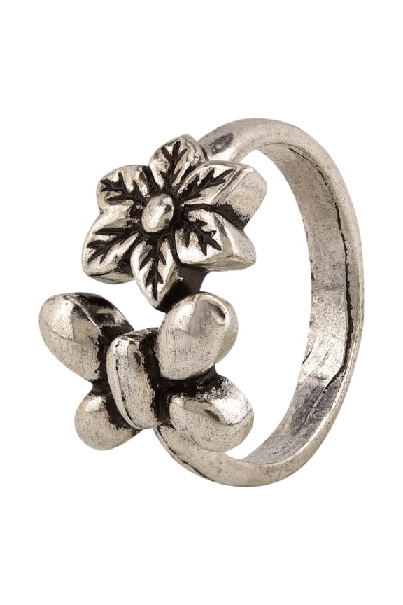 Boho Vintage Gypsy Indian Oxidized Statement Big Size Adjustable Cocktail Ring Jewelry,