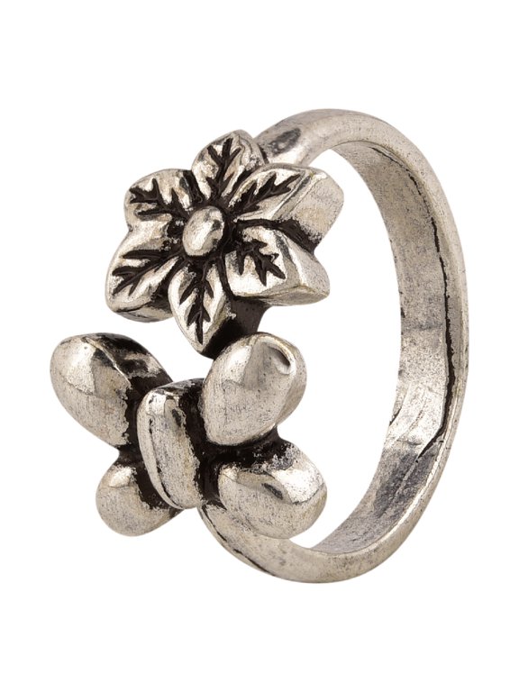 Boho Vintage Gypsy Indian Oxidized Statement Big Size Adjustable Cocktail Ring Jewelry,