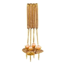 Efulgenz Bridal Bangle Jewelry Crystal Bracelet Bangle Set Rhinestone with Latkan Hangings Tassels Wedding Party Indian Bangle Set Fashion Statement Jewelry for Women (4 Pcs) Size 2.4