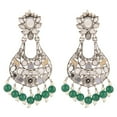 thumbnail image 1 of Efulgenz Crystal CZ Rhinestone Boho Earrings Geometric Round Dangle Statement Earring Set for Women, Green, 1 of 6