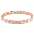 thumbnail image 1 of Efulgenz Cubic Zirconia Bracelet for Women Tennis Bracelet Bar Shape Cubic CZ Simulated Stone Crystal Bracelet for Women Wedding Bridal Bracelet Gifts, 1 of 2