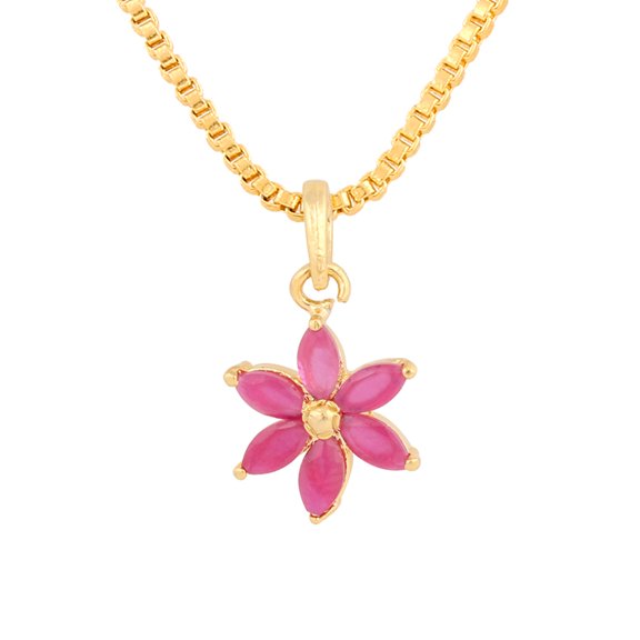 Efulgenz Cubic Zirconia CZ Tennis Necklace Floral Cubic Zirconia Pendant Chain Necklace Jewelry for Women