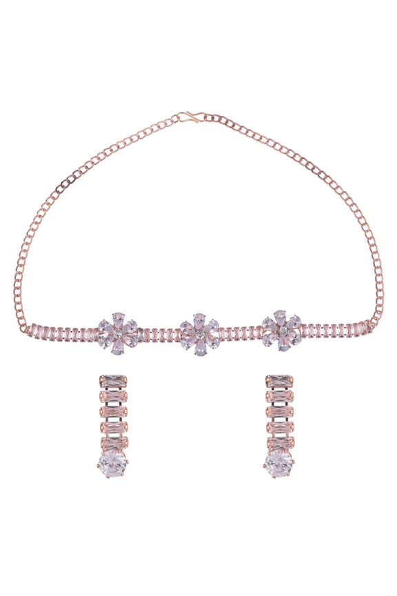 Cubic Zirconia CZ Tennis Necklace for Women Wedding Crystal Bridal Choker Linear Bar Earrings Fashion Jewelry for Prom Party Bridesmaids