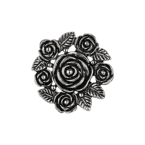 Efulgenz Fashion Boho Vintage Antique Indian Oxidized Silver Statement Floral Big Round Adjustable Ring Jewelry
