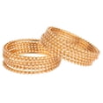 thumbnail image 1 of Efulgenz Fashion Jewelry Indian Bollywood 14 K Gold Plated Faux Pearl Beads Bracelets Bangle Set, 1 of 5