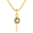 thumbnail image 1 of Efulgenz Floral Cubic Zirconia CZ Crystal Faux Pearl Pendant Chain Necklace Jewelry for Women, 1 of 1