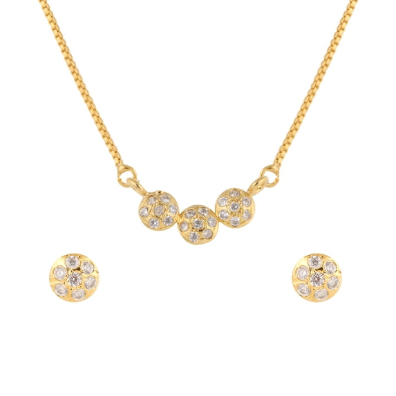 Efulgenz Gold Tone Indian Bollywood Ethnic Traditional Mangalsutra Pendant Necklace with Chain and Earrings Jewelry for Women