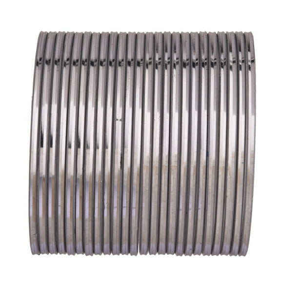 Efulgenz Grey Plain Glossy Alloy Bangles Bollywood Bracelets Bridal Bangle Set Fashion wedding Jewelry Accessories for Women (24 Pcs) Size 2.6