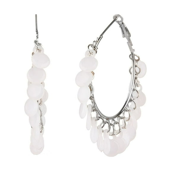 Efulgenz Hoop Earrings Boho Vintage Antique Tribal Indian Oxidized Silver Beads Charms Statement Hoop Earrings Jewelry Set