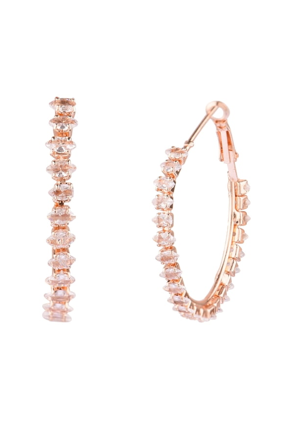 Hoop Earrings for Women Wedding Dangle Crystal Cubic Zirconia Big Round Halo CZ Hoop Earrings Bridal Loop Earring Jewelry for Women