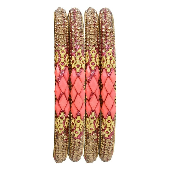 Efulgenz Indian Bangle Set Bollywood Style Rhinestone Crystal Bracelet Jewelry Set for Women Girls (4pc)