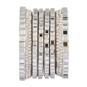 EFULGENZ Indian Bangle Set Faux Pearls Beads Plain Velvet Bracelet Bangle Jewelry for Women, (26 Pcs) Size-2.4, Pink