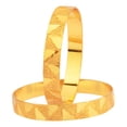 thumbnail image 1 of Efulgenz Indian Bangle Set Gold Tone Plain Glossy Engraved Bracelet Bangle Jewelry for Women, (2 Pcs) Size-2.4, 1 of 4