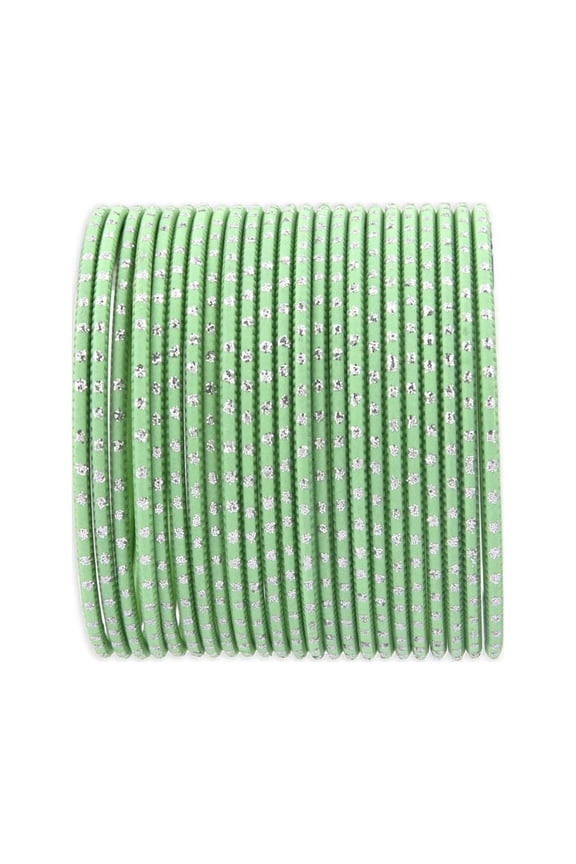 Indian Bangle Set Plain Metal Bangles for Women Two Dozen Wedding Bangles Set Plain Alloy Bangles Bollywood Bracelets Bridal Bangle Set Fashion Jewelry Accessories for Women (24 Pcs) Size 2.4