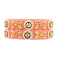 thumbnail image 1 of Efulgenz Indian Bangle Set Traditional Crystal Acrylic Bangle Faux Pearl Beaded Floral Tear Drop Kundan Bracelet Bangle Jewelry Set For Women (2 Pcs) Size 2.8, 1 of 6
