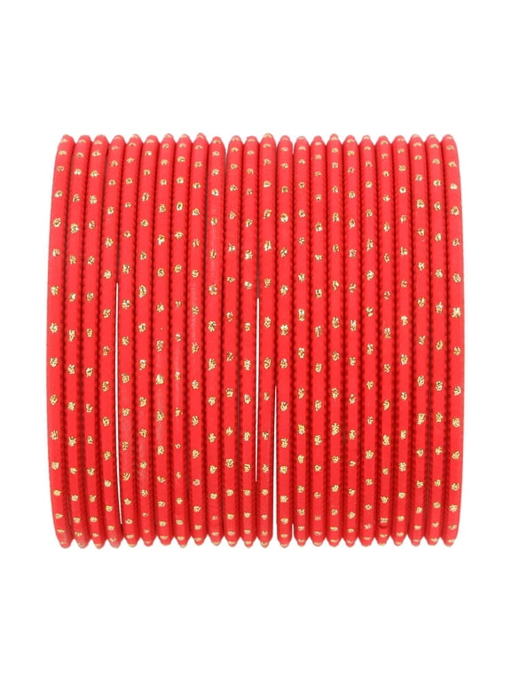 Indian Bangles Set Bollywood Plain Metal Bangle Bracelets Jewelry for Women & Girls (Set of 24)