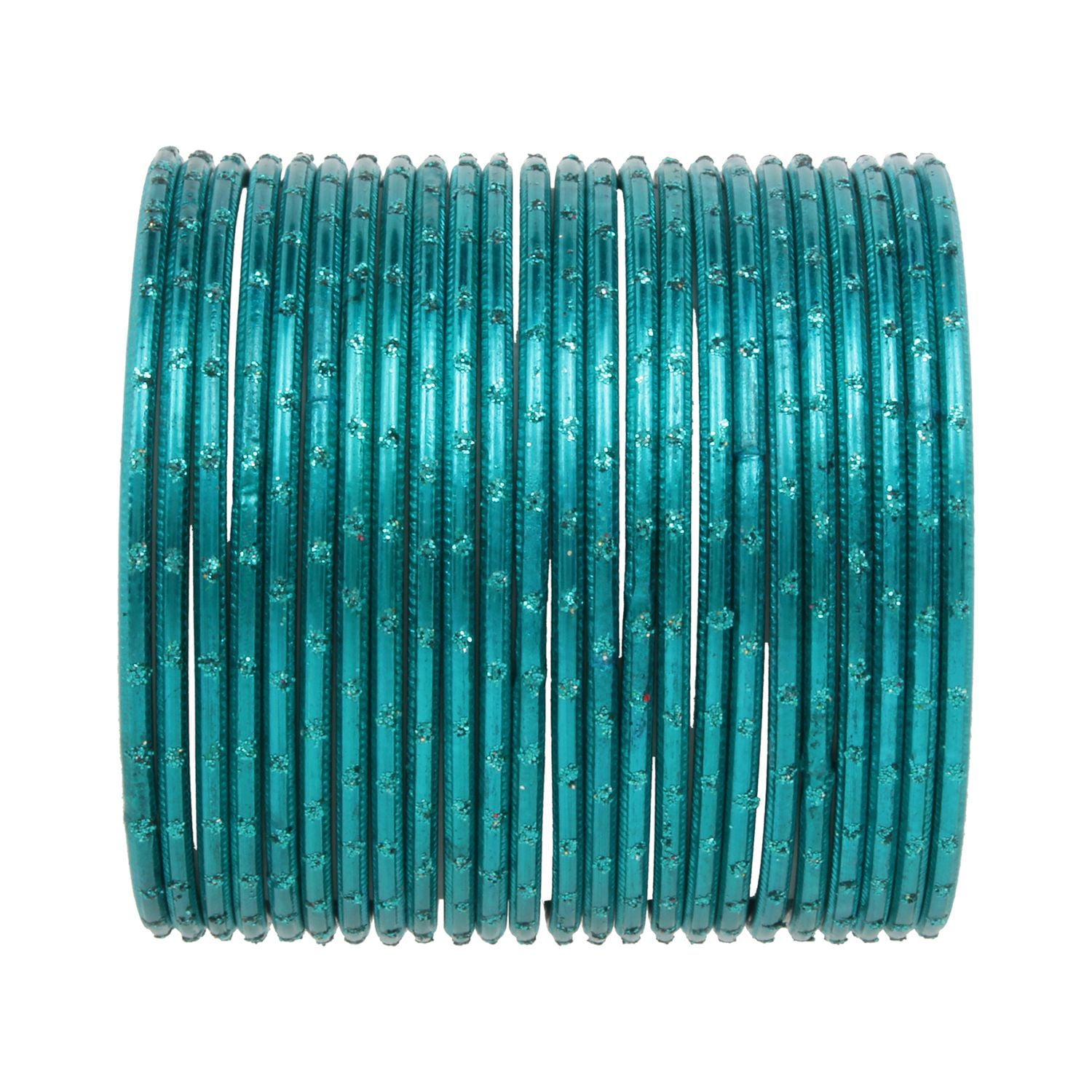 Efulgenz Indian Bangles Set Bollywood Plain Metal Bangle Bracelets Jewelry for Women Girls Set of 24