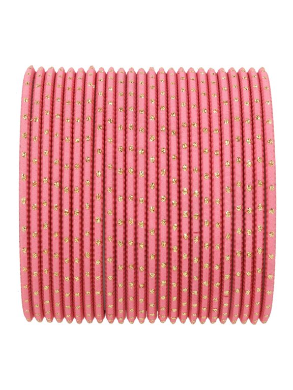 Indian Bangles Set Bollywood Plain Metal Bangle Bracelets Jewelry for Women & Girls (Set of 24)