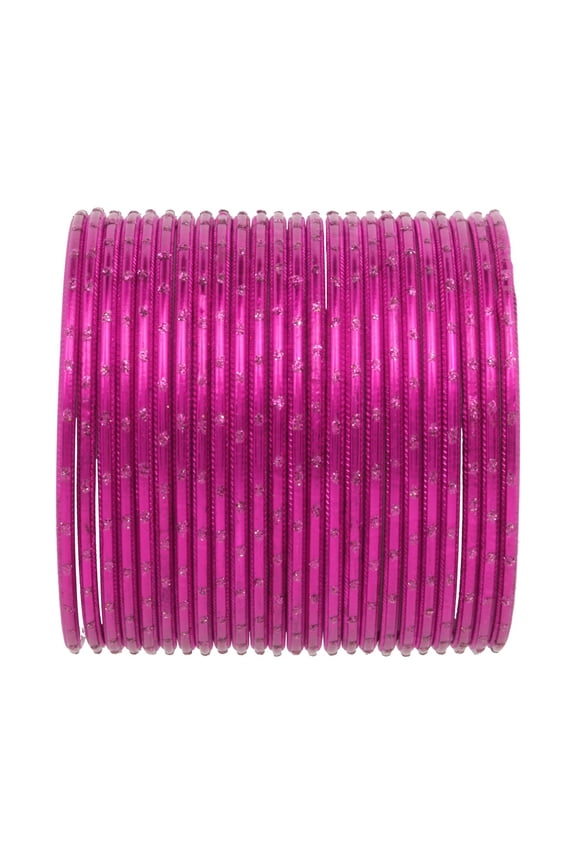 Indian Bangles Set Bollywood Plain Metal Bangle Bracelets Jewelry for Women & Girls (Set of 24)