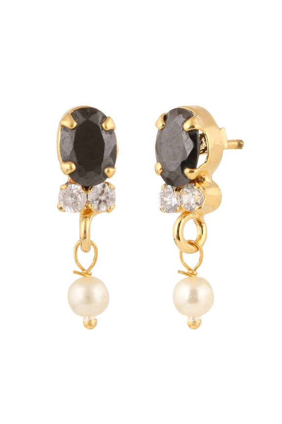 Indian Bollywood Designer 18 k Gold Plated Traditional CZ Stud Earrings Jewelry for Women and Valentine Day Gift for Her