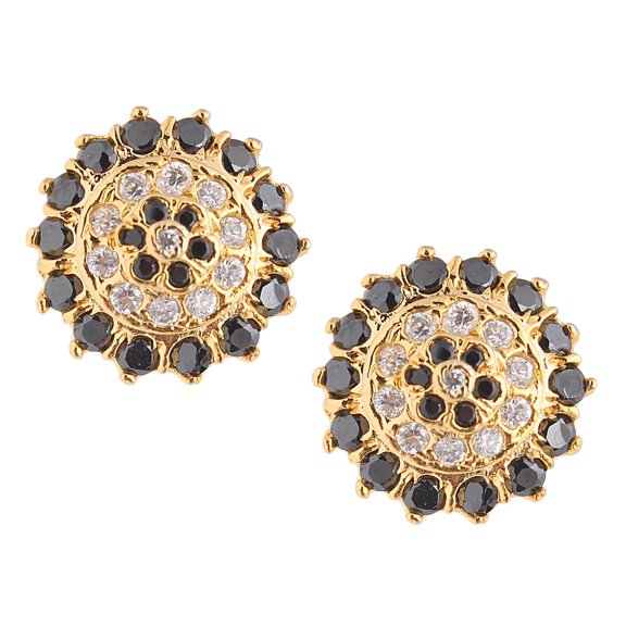 Efulgenz Indian Bollywood Designer Gold Tone Traditional CZ Stud Earrings Jewelry for Women