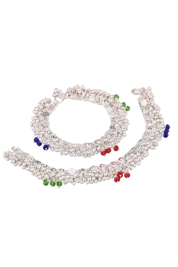 Indian Jewelry Boho Anklets Barefoot Sandals Ankle Bracelet Payal Anklet Set, Multicolor