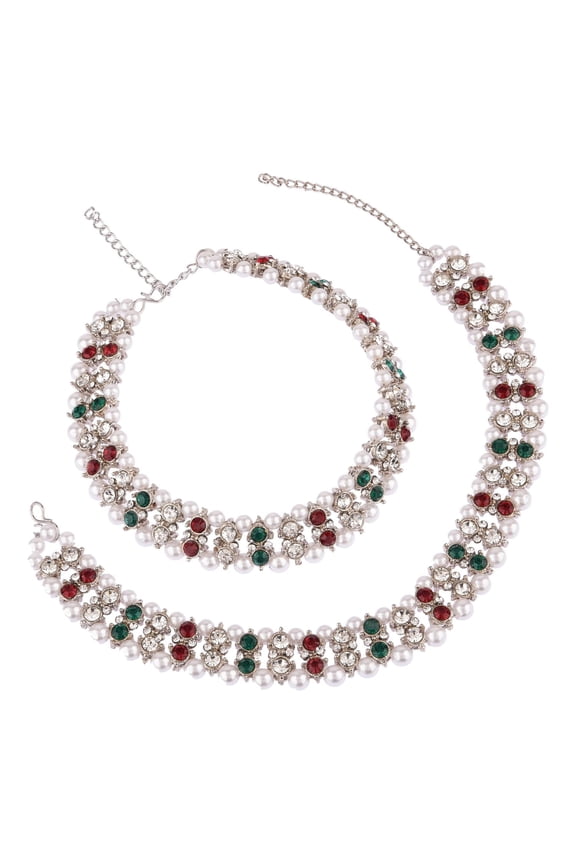 Indian Jewelry Boho Crystal Anklets Barefoot Sandals Adult Ankle Bracelet Payal Anklet Set For Women