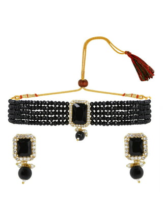 indiankundanjewelry Bollywood Pink CZ Diamonds Necklace Earrings