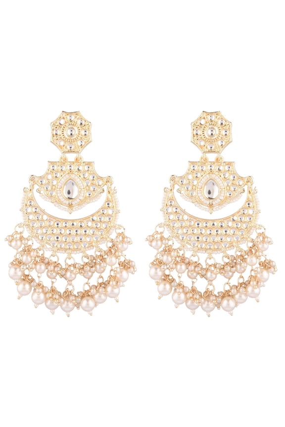 Indian Oxidized Jewellery Antique Jhumka Jhumki Earrings with Ear Support Chain Hair Accessories for Women
