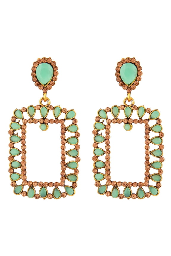 Indian Oxidized Jewellery Antique Jhumka Jhumki Floral Earrings with Ear Support Chain Hair Accessories for Women