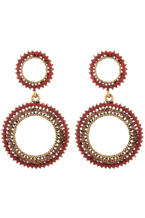 Indian Oxidized Jewellery Antique Jhumka Jhumki Floral Earrings with Ear Support Chain Hair Accessories for Women