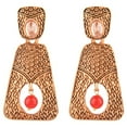 thumbnail image 1 of Efulgenz Indian Oxidized Jewelry Boho Vintage Tribal Antique Crystal Dangle Faux Pearl Drop Statement Earrings for Women, Red, 1 of 5