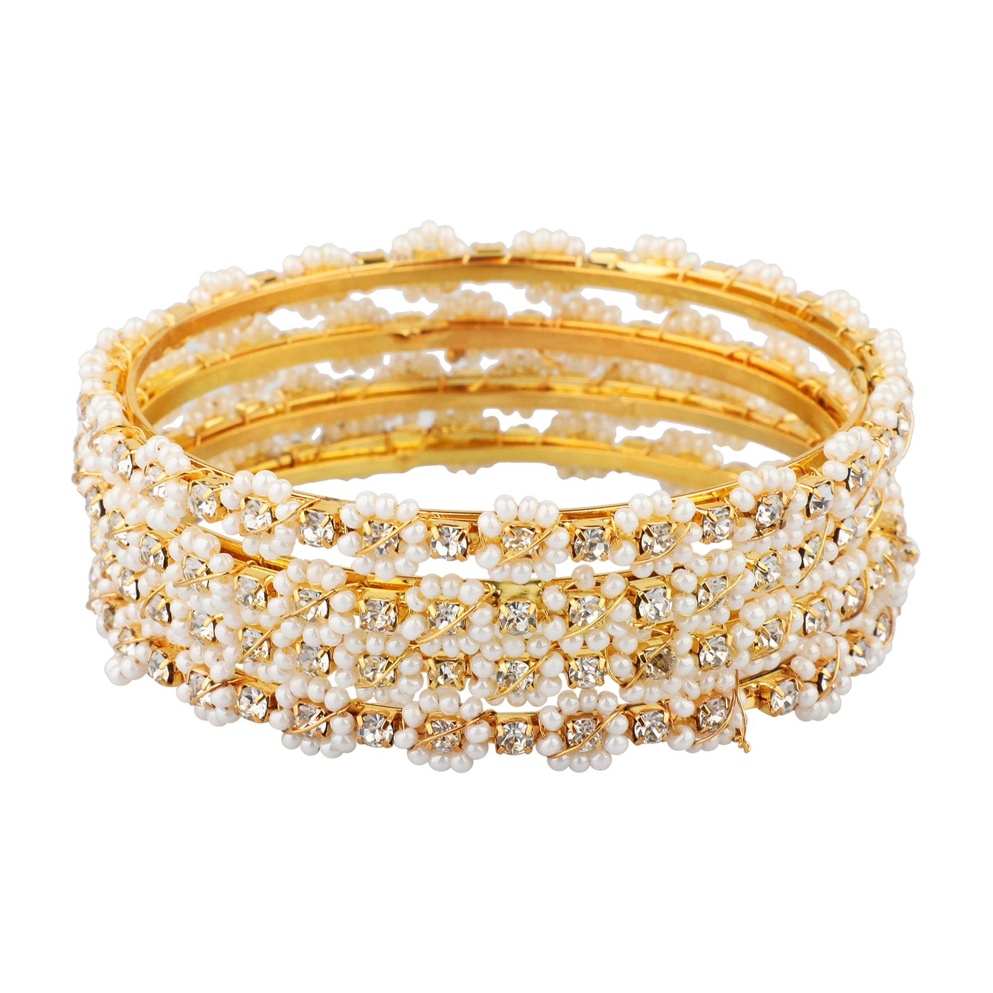 Buy Shiv_Jewels Women Amazing Style Gold Plated Cz Stone Indian Bangle  Bracelet Jewellery Size 2.4 Online at Best Prices in India - JioMart.