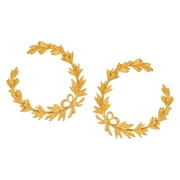 EFULGENZ Jewelry Indian Bollywood Antique Matte Leaf Hoop Style Large Stud Earrings Set (Style 7)