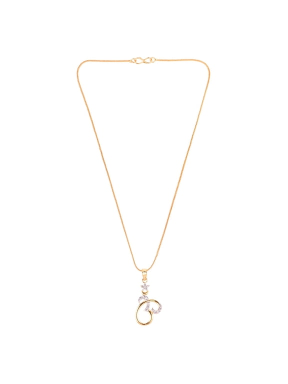 OM AUM Ohm Pendant Chain Necklace India Spiritual Good Luck CZ Jewelry Gift for Men Women