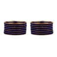 thumbnail image 1 of Efulgenz Oxidized Indian Jewelry Velvet Bangles Set Bracelets Jewelry for Women Girls (Set of 26), 1 of 5