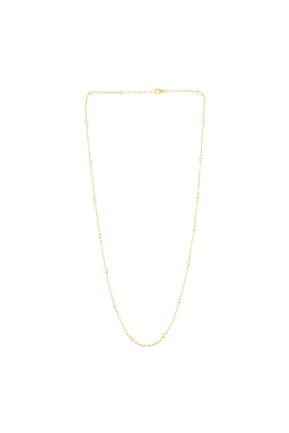 Pearl Chain Necklace Dainty Necklaces for Women Faux Pearl Beads Link Chain Necklace Jewelry for Women