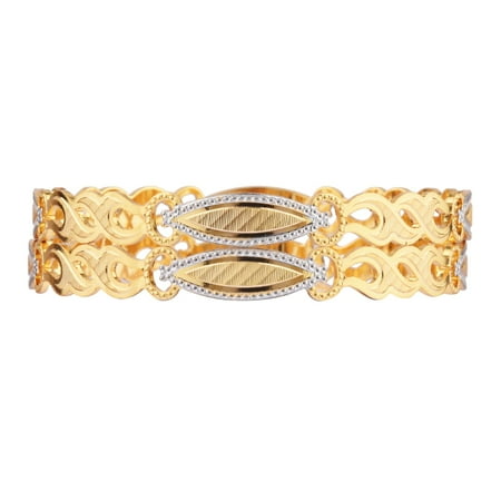 Efulgenz Rhinestone Indian Bangle Set for Women Cubic Zirconia Bracelet Bangle Wedding Bridal Bangles Party Bracelet Bollywood Fashion Jewelry (2 Pcs) Size 2.4