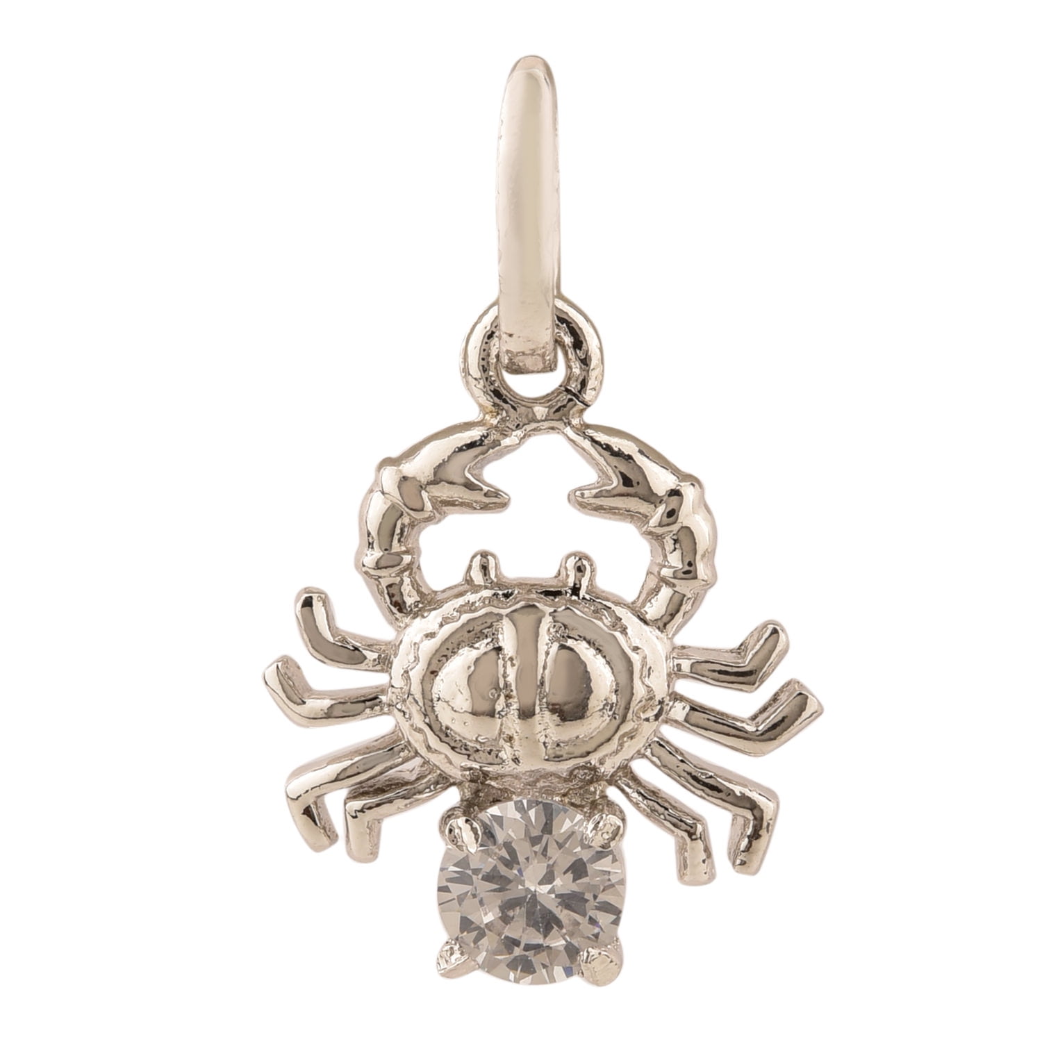 Efulgenz Silver Tone Cubic Zirconia Zodiac Cancer Sign Pendant Chain ...