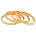 thumbnail image 1 of Efulgenz Traditional Wedding Bridal Indian Bangle Set Gold Tone Bracelet Bangle Jewelry for Women (6 Pcs) Size 2.6, 1 of 6