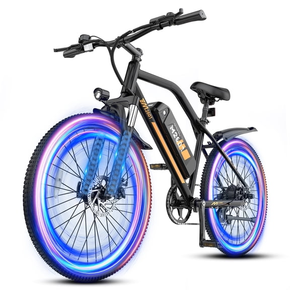 Efunkeep M2601 Adult Electric Bike, 750W Peak Motor, 48V 375Wh Removable Battery, 26" Puncture-Resistant Tires, UL2849 Certified