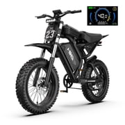 Helokeep Mountain Bike for Adults, 750W 1500W Peak, 20 MPH Pedal Assist, 52V 40Ah 2080Wh Removable Battery, 20x4 Fat Tires, Suspension, UL2849