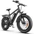 thumbnail image 1 of 26" Fat Tire Electric Bike for Adults, 750W Motor (1500W Peak), 48V 15.6Ah Removable Battery, UL 2849 Certified Off-Road Ebike, 7-Speed Dual Disc Brakes, Black, 1 of 10