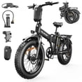 thumbnail image 1 of Folding Electric Mountain Bike for Adults, 750W/1500W Peak Motor, 48V 25Ah UL2849 Battery, 20"×4.0 Fat Tire, 7-Speed Off-Road E-Bike, 1 of 10